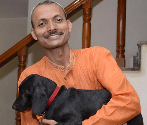kumar with dog