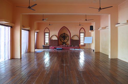 The yoga studio at Satsanga