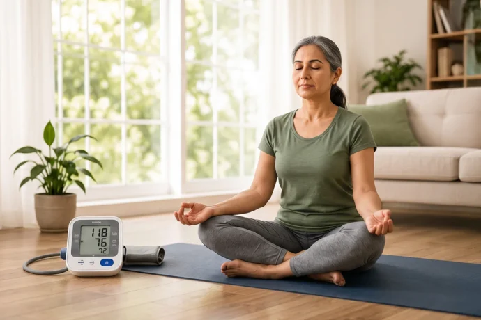Can Yoga Help Lower Blood Pressure Banner