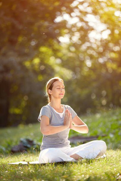 Meditating in Yoga