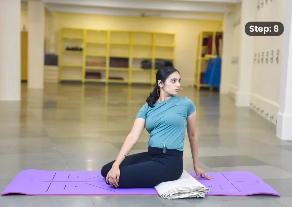 Bharadvajasana 2(step 8)
