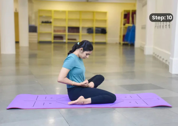 Bharadvajasana(step 10)