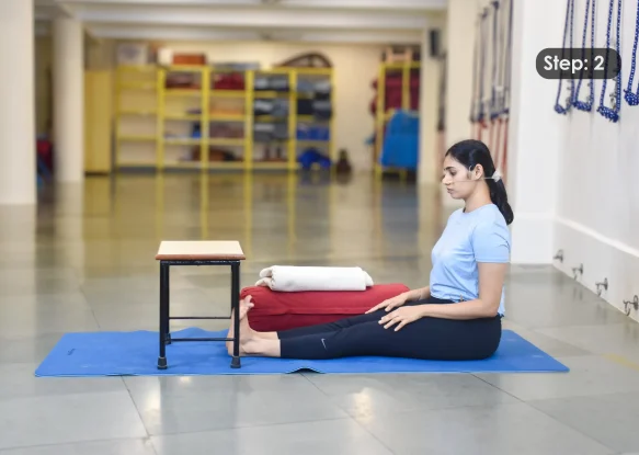 Janu sirsasana Step 2