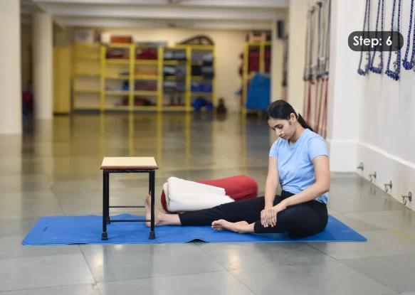 Janu sirsasana Step 6