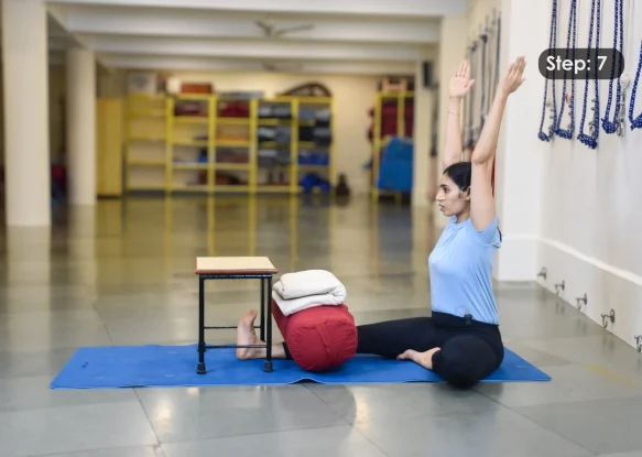 Janu sirsasana Step 7