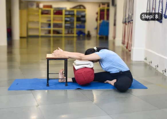 Janu sirsasana Step 8