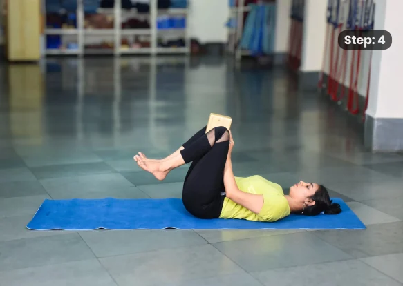 Jathara Parivartanasana(step 4)