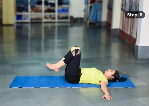 Jathara Parivartanasana(step 5)