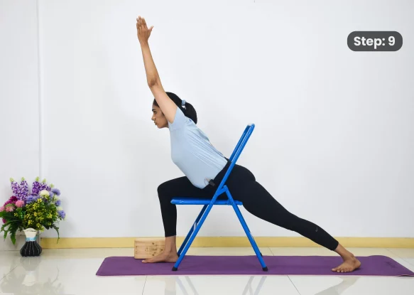 Parivritta Parshvkonasana(step 9)