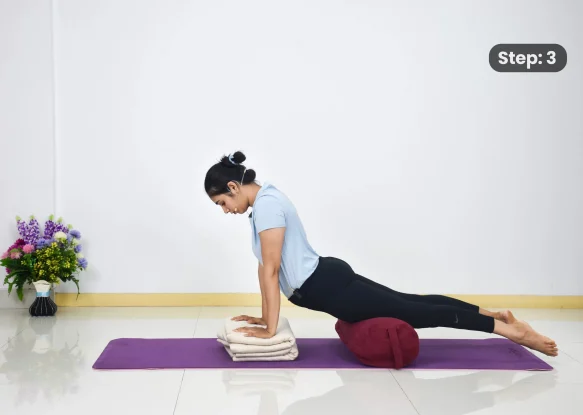 Shalabhasana(step 3)