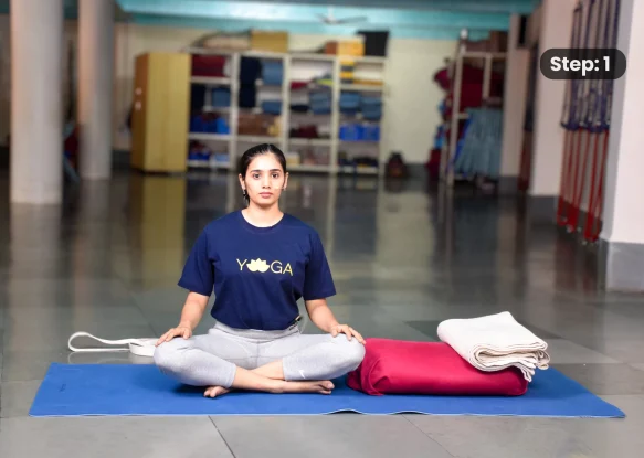 Supta Baddhakonasana(step 1)