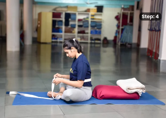 Supta Baddhakonasana(step 4)
