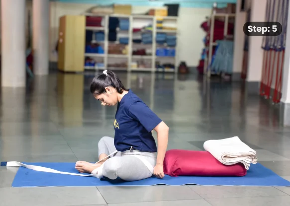 Supta Baddhakonasana(step 5)