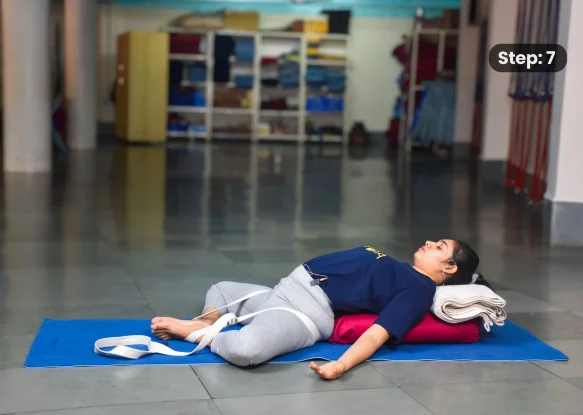 Supta Baddhakonasana(step 7)