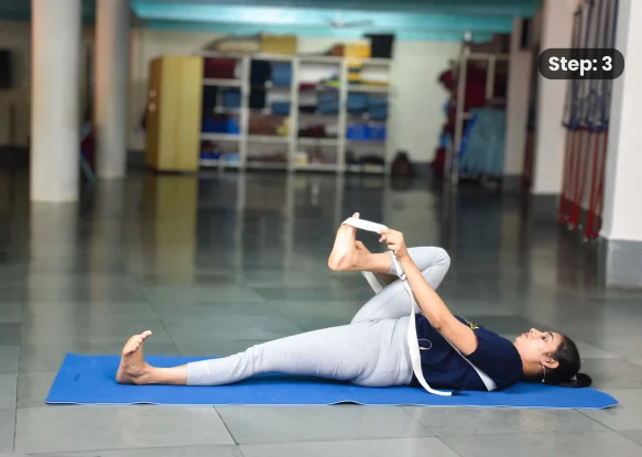Supta Padangusthasana I(step 3)
