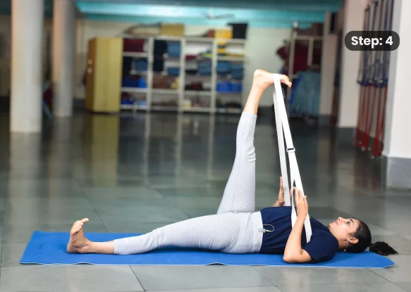 Supta Padangusthasana I(step 4)