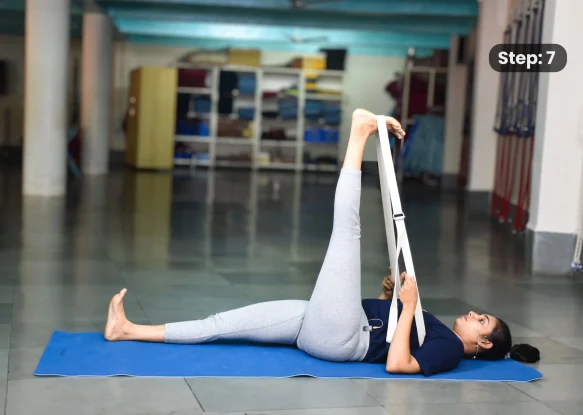 Supta Padangusthasana I(step 7)