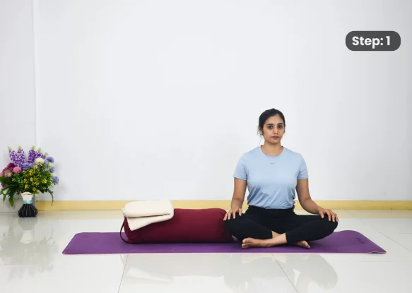 Supta Swastikasana(step 1)