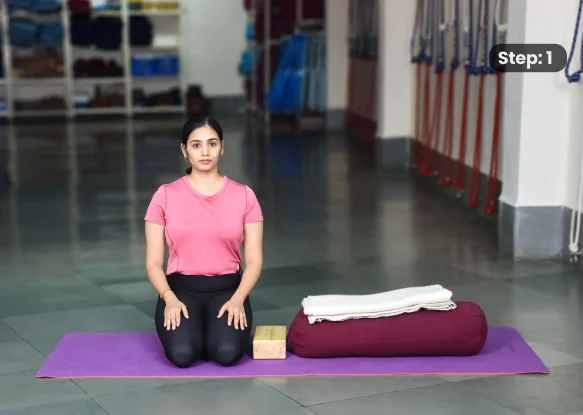 Supta Virasana(step 1)
