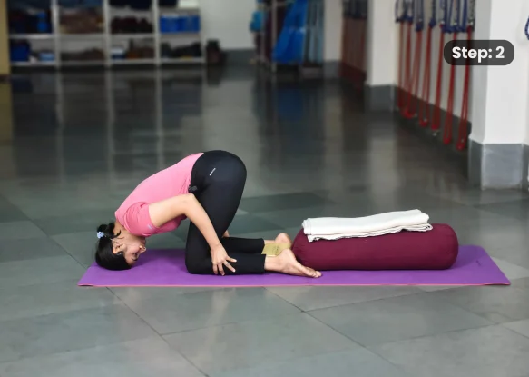 Supta Virasana(step 2)