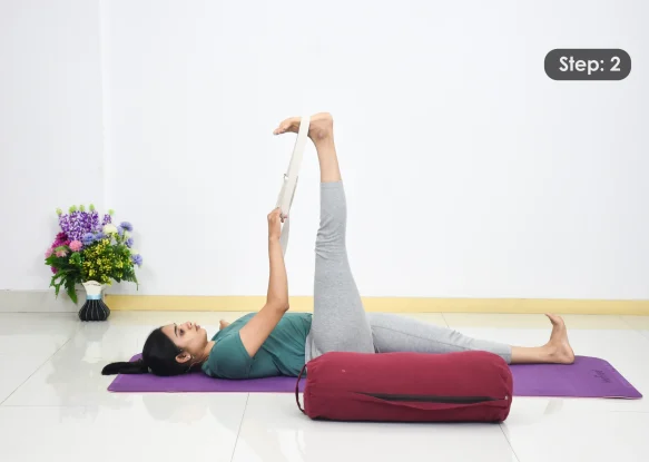 Supta padangushthasana - 2 Step 2