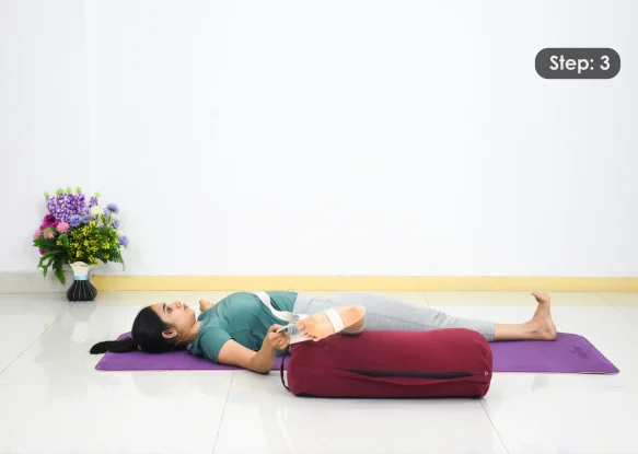 Supta padangushthasana - 2 Step 3