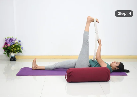 Supta padangushthasana - 2 Step 4