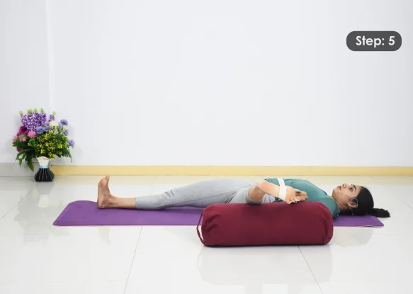 Supta padangushthasana - 2 Step 5