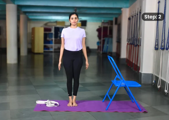 Utthita Hasta Padangusthasana(step 2)