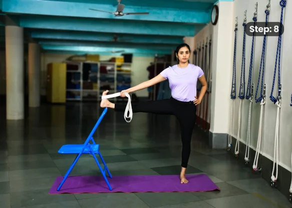 Utthita Hasta Padangusthasana(step 8)