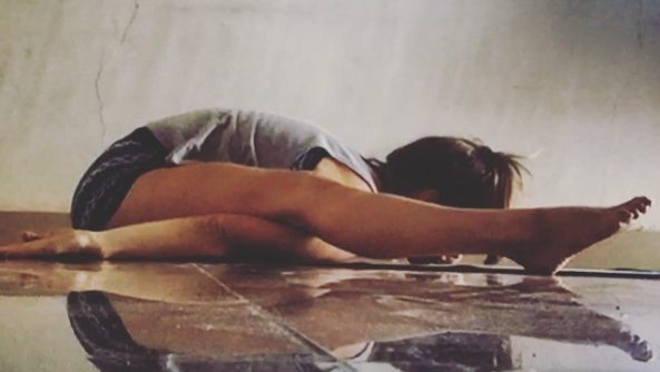 The Author during her Asana practise.